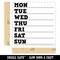 Weekly Days of the Week List Self-Inking Rubber Stamp Ink Stamper